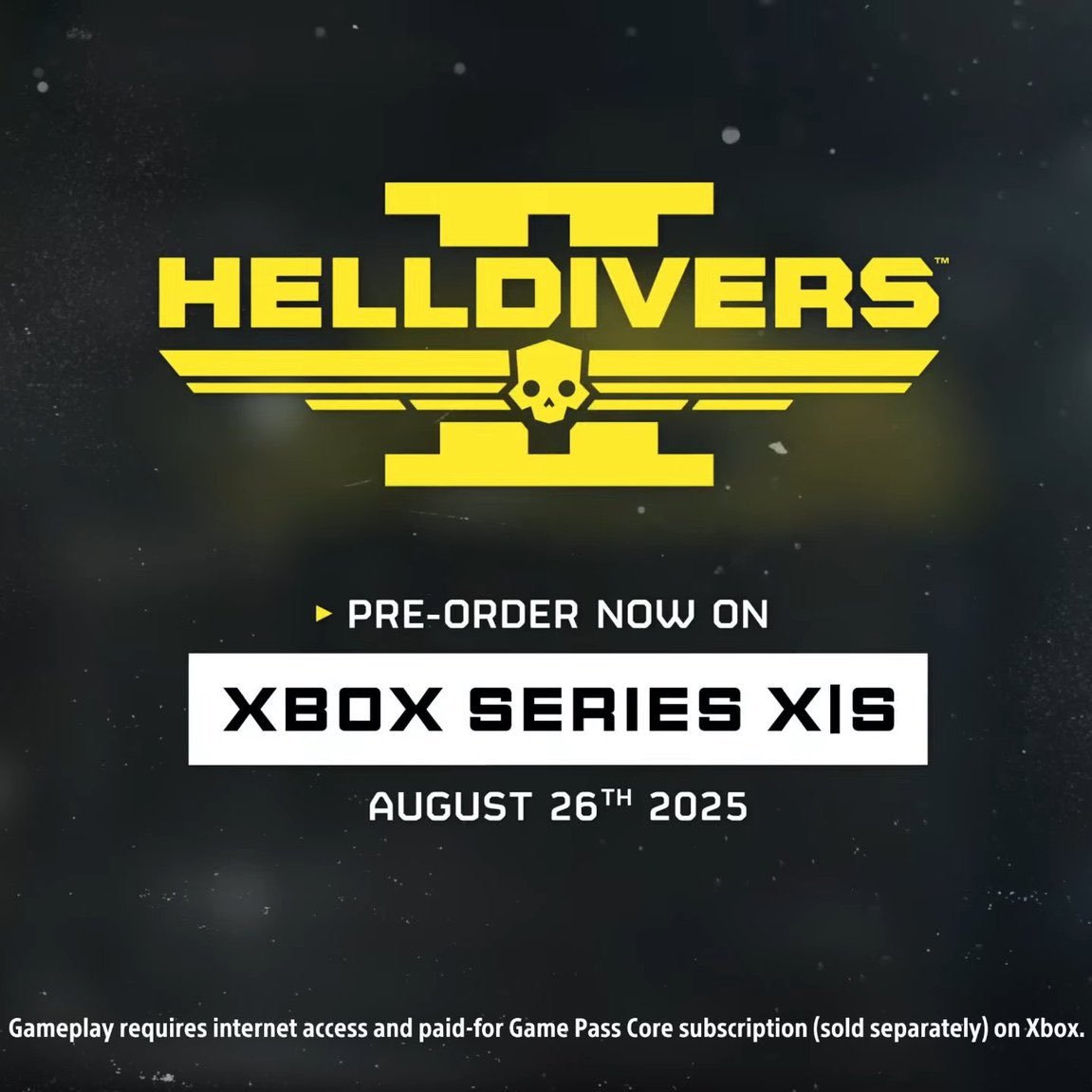 Agora confirmado! HELLDIVERS 2 vai chegar para o Xbox Series X|S no dia 26 de agosto.