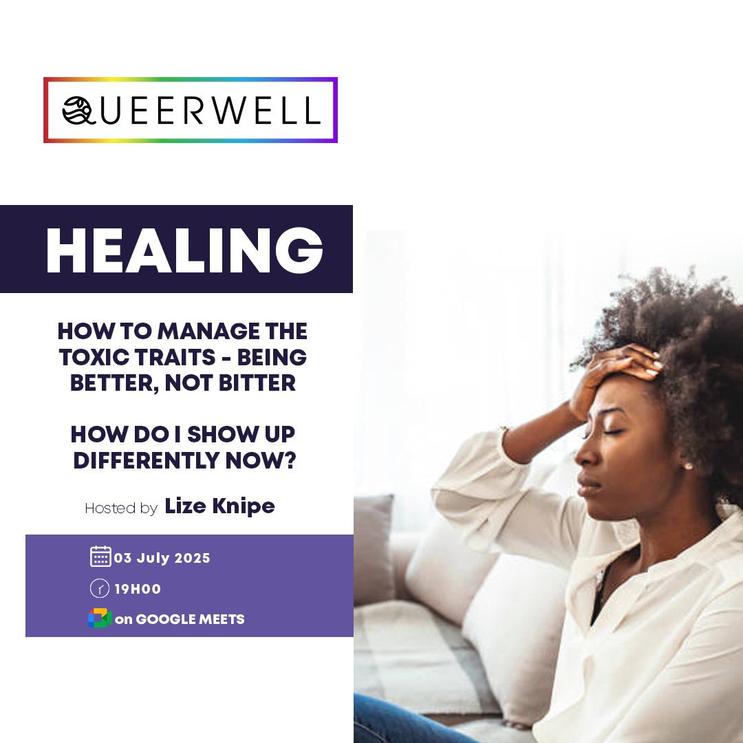 Last Session: How Do I Show Up Differently? 

As we wrap up our Toxic Traits Series, we’re closing the circle with a powerful question:
“Now that I know better, how do I do better?”

See you tonight on Google meets.
Hit the link to join in : meet.google.com/nvc-chsf-xcr