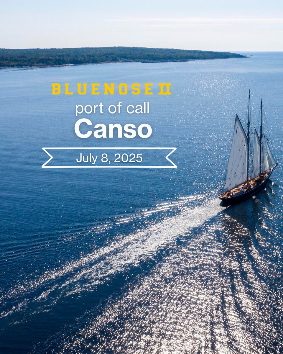 SailBluenoseII's tweet image. We're so excited to be back in Canso!
Visit the ship on July 8 from 9:30am to 8pm. There is no cost to visit our decks and no need for booking.
Visit our mobile museum July 7 and 8 from 12-8pm!