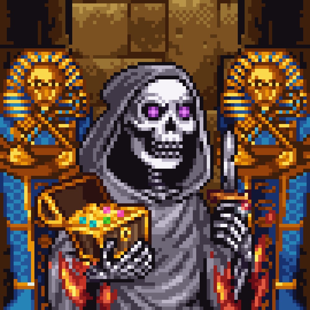 Wake up, web3. The bones are rattling.
 Stake to survive. Hold to thrive. 🕸

#GM #NFTstaking #UnderworldNecropolis