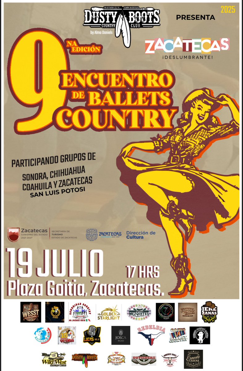 9na Edición de Ballets Country en #ZacatecasDeslumbrante 🤠💃🏽🪕🎶