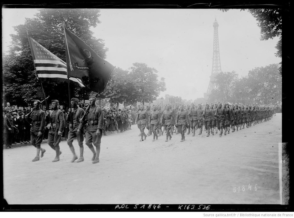 In 1918, US troops spent the Fourth of July in Paris, alongside their French counterparts.