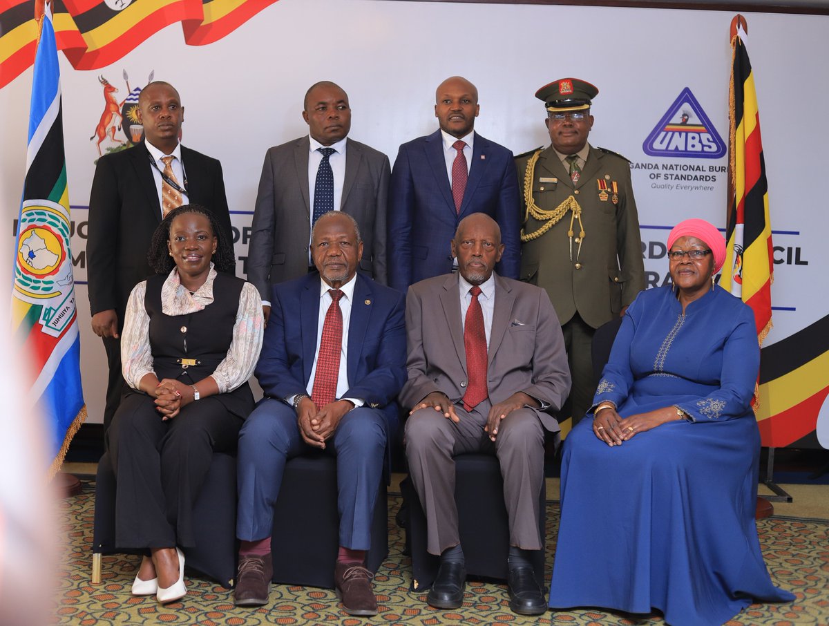 Get to know the new UNBS Board of Directors (the 10th National Standards Council);  

From the back;  

(left) Mr. Ainebyona Denis - Ex official  &amp; MTIC representative on the council, followed by Prof .Mnason Tweheyo - Member, Eng.James Kasigwa-UNBS ED &amp; secretary to the council,