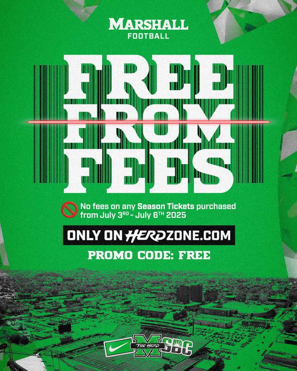 𝑭𝑹𝑬𝑬 𝑭𝑹𝑶𝑴 𝑭𝑬𝑬𝑺 🇺🇸

No fees on any season tickets purchased Today - July 6

🔗:herdtickets.evenue.net/promotions
Use promo code: FREE