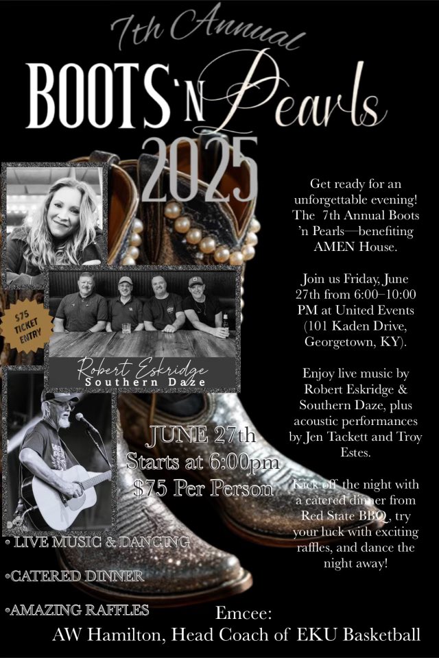 EKUHoops's tweet image. Thanks for having @CoachAWHamilton Emcee Boots ‘n Pearls again this year.
Was a huge success raising money for the Amen House in Georgetown.