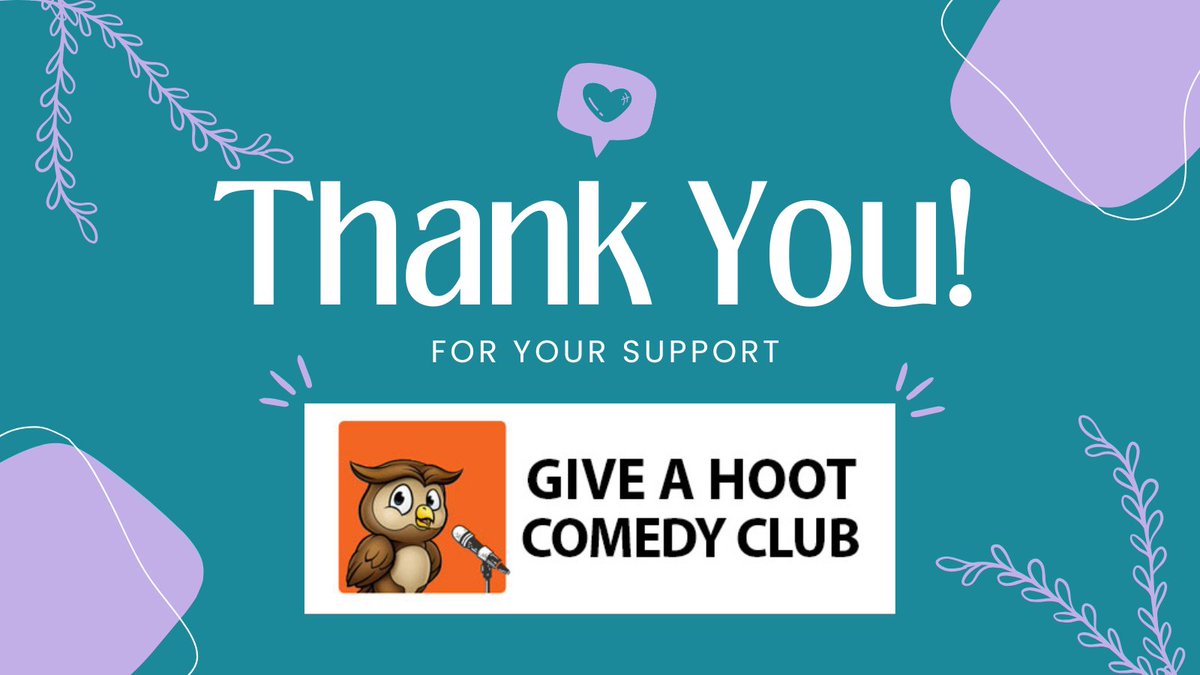 It's #ThankYouThursday! Thank you to everyone who came out to the Give a Hoot comedy show this summer. Your support means the world to everyone at the MCFJC Foundation. We couldn't have done it without the comedy club! Check out their upcoming events: giveahootcomedy.com/events
