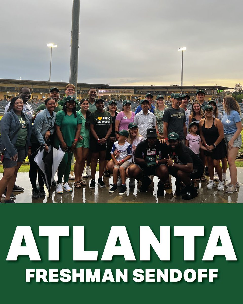 Congratulations to our incoming Blazers from Atlanta! Celebrate with us on July 29!
🐲 Atlanta Freshman Sendoff
⚾ Gwinnett Stripers baseball game
⏰ 6:05 - 8:05 p.m.
📍 Coolray Field - Magnolia Courtyard 
🔗 alumni.uab.edu/atlsendoff