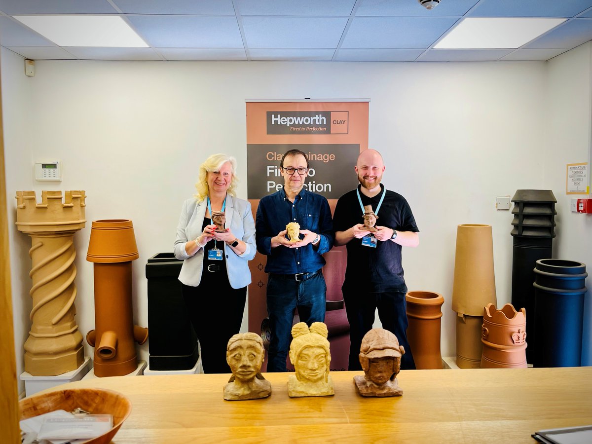 College staff visited Hepworth Clay to present six clay figures made by learners using locally sourced clay donated by the company. The students also showcased their work at the recent Derbyshire Makes Festival.