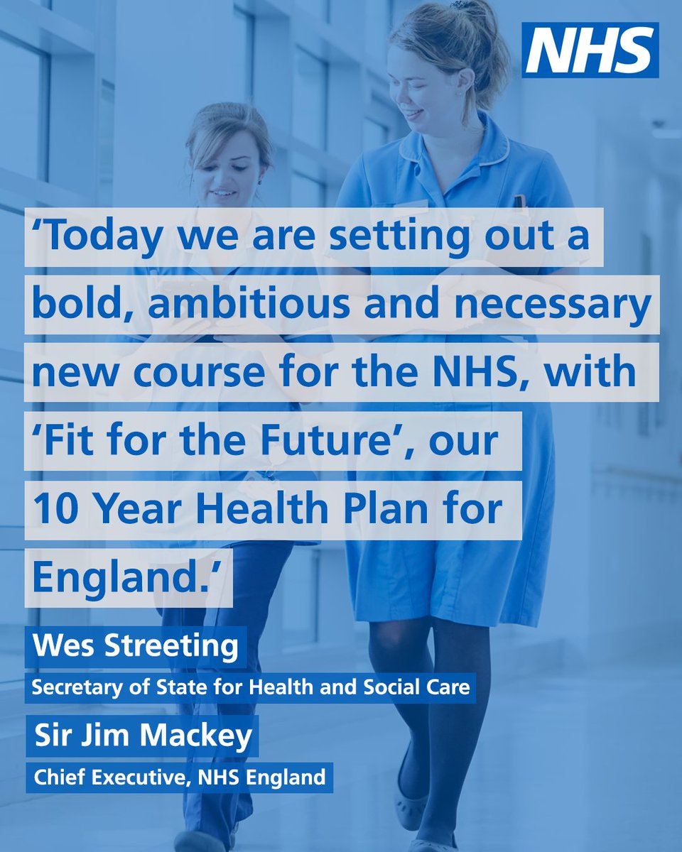 NHSEastEngland's tweet image. 'You are the people who make the NHS so special and, through your commitment, compassion and creativity, we will take this plan and create an NHS that is truly fit for the future.'
Read @WesStreeting and Sir Jim Mackey's letter to NHS staff.
➡️ england.nhs.uk/long-read/fit-…