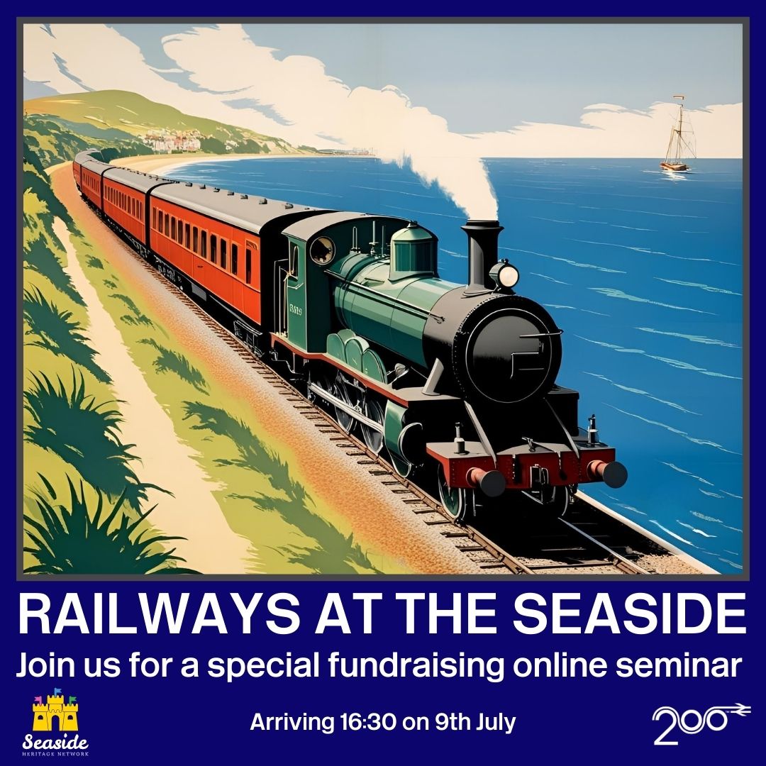 seaside_network's tweet image. We can't wait until our next seminar on 9 July which will be packed full of #trains - excursion trains, trains on posters & miniature trains - with talks from Susan Major, Richard Furness and @MrTimDunn #Railway200
Still time to sign up seasideheritage.org.uk/events/upcomin…