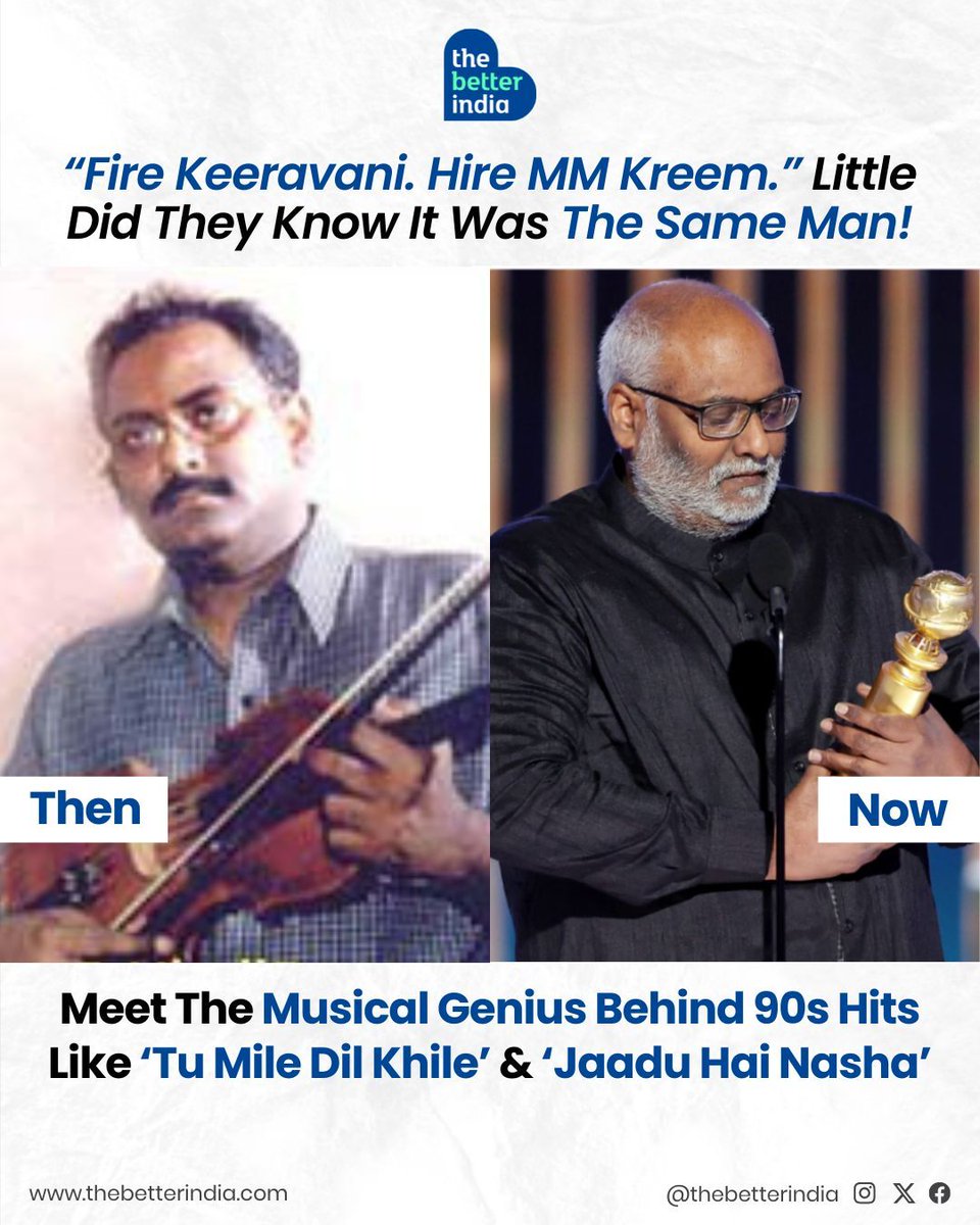 He gave us Tu Mile Dil Khile. He gave us Naatu Naatu.
But for years, no one knew his name.

In the 90s, Hindi film fans fell for MM Kreem’s haunting melodies like Jaadu Hai Nasha, Awarapan Banjarapan, and Gali Mein Chand. But the man behind the music stayed in the shadows.

At