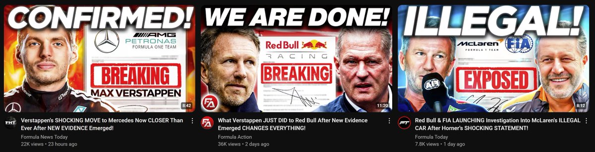 jas4cad's tweet photo. Could any of these F1 YT channels be related I wonder https://t.co/nC8yDBRDOZ