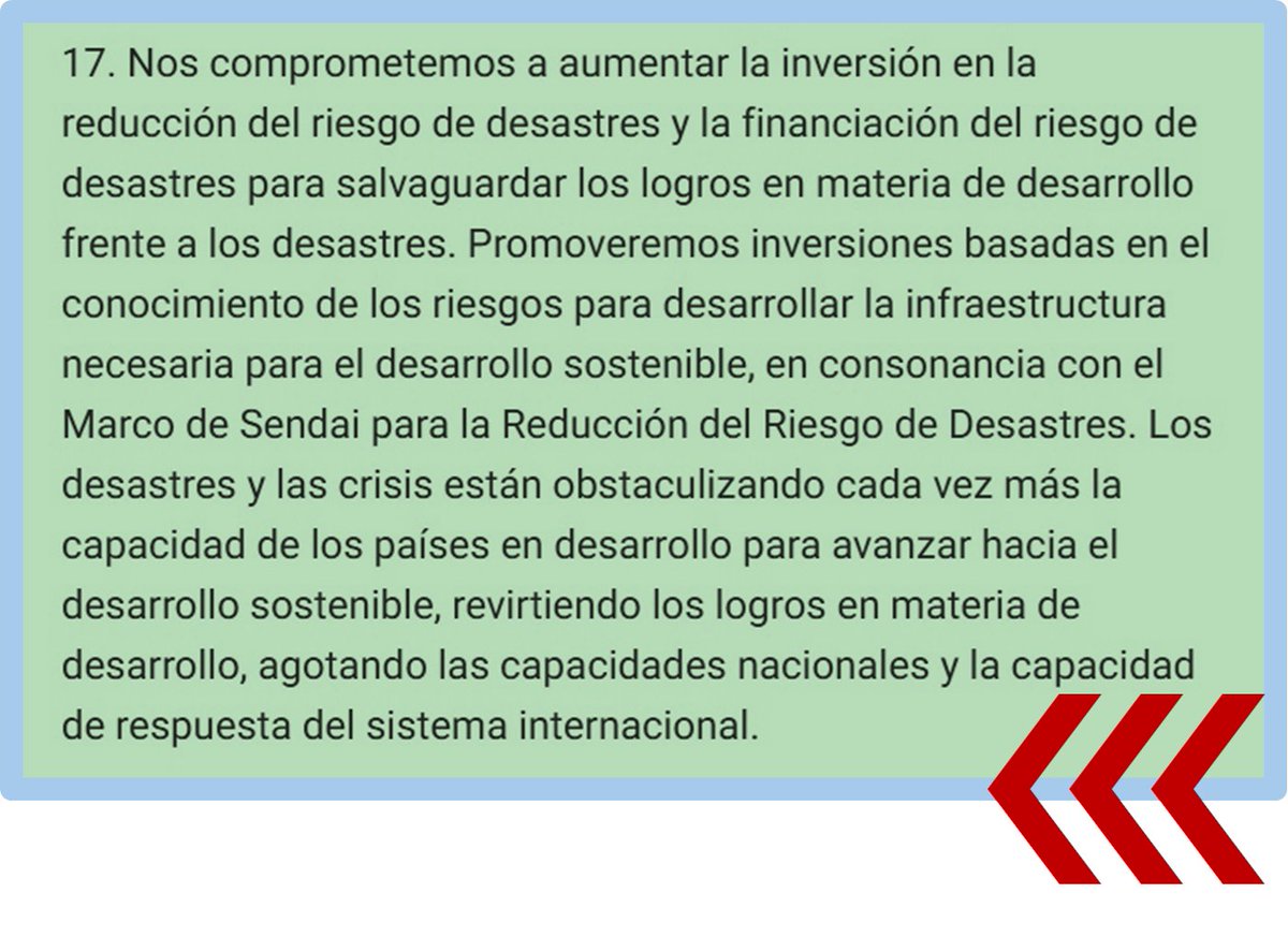 RaquelLejtreger's tweet image. EL TIEMPO PARA ACTUAR ES AHORA! 
IV Conferencia Internacional sobre Financiación para el Desarrollo (FfD4). COMPROMISO DE SEVILLA 30/06/2025. Buenas noticias para la gestión del riesgo de desastres!  
👇 👇👇
#FfD4 #FinancingOurFuture #FinanceForDevelopment #FfD4People #SDG #ODS