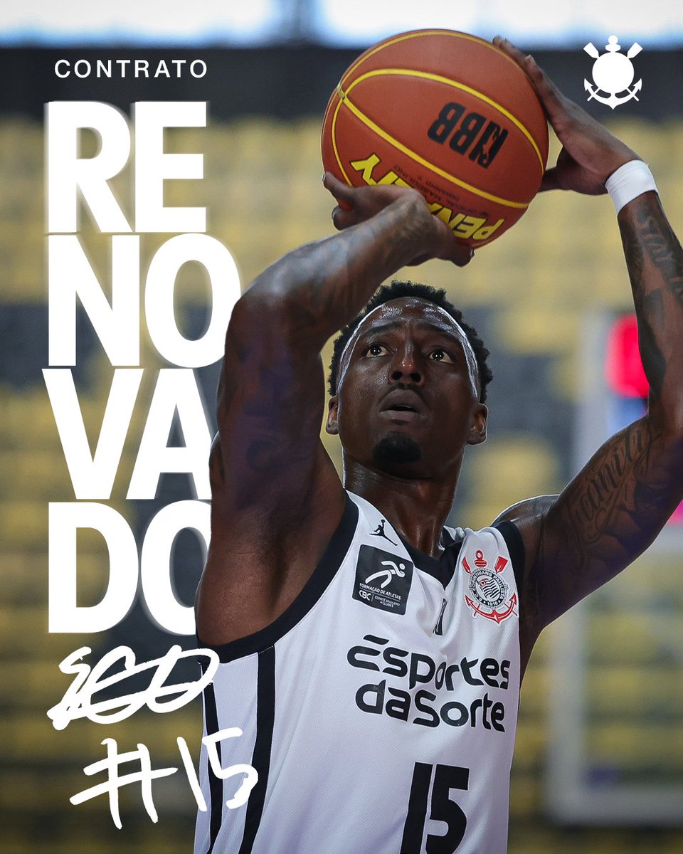 ONE MORE SEASON! 🏴🏳️

O #CorinthiansBasquete anuncia a renovação de Elyjah Clark. 🔥

Após se recuperar de grave lesão, Clark retornou às quadras no fim da temporada passada e teve uma média de 10 pontos por partida. 🏀

O camisa 15 vem com tudo para o seu terceiro ano no Timão.