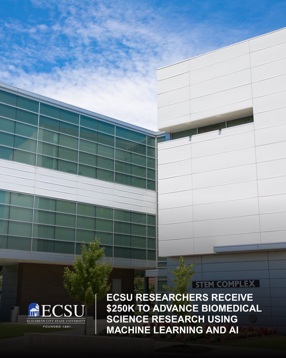 Elizabeth City State University (ECSU) professors are putting artificial intelligence (AI) to work where it matters—on the front lines of health disparities.

Click the link below to read more. ⬇️
ecsu.edu/news/advanced-…