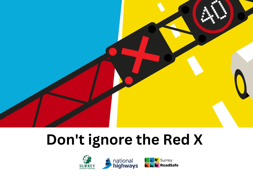 ❌ Respect the Red X!

❌ When a lane shows a Red X, it’s closed to protect drivers in trouble and those helping them. Ignoring it puts lives at risk.

🚗 In 2024, 3,500+ drivers in Surrey were detected breaking this rule. Penalties include £100, 3 points, or worse.