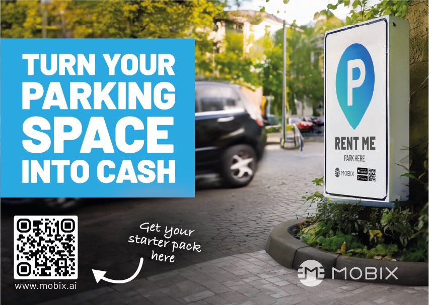 Turn Your Parking Spot into Cash - Download your personal MOBIX starter pack and start earning passive income today! mobix.ai/starter-pack/