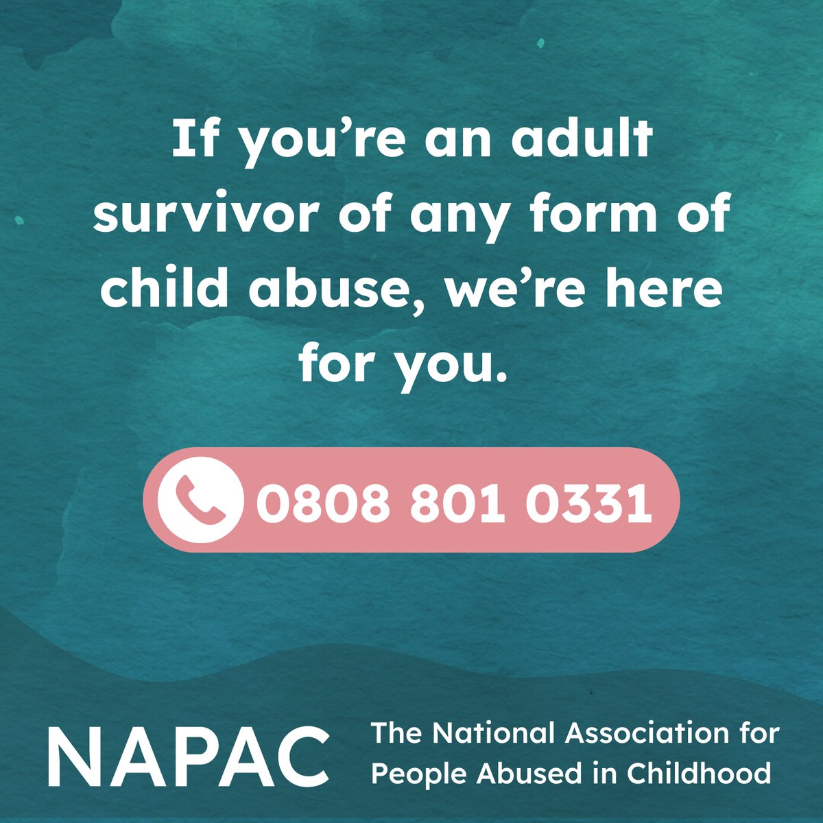 NAPAC's tweet image. However long ago it happened, you deserve support. We offer free, confidential support for anyone affected by abuse in childhood. 

#ChildhoodAbuseSupport #SurvivorSupport #MentalHealthAwareness #HealingJourney