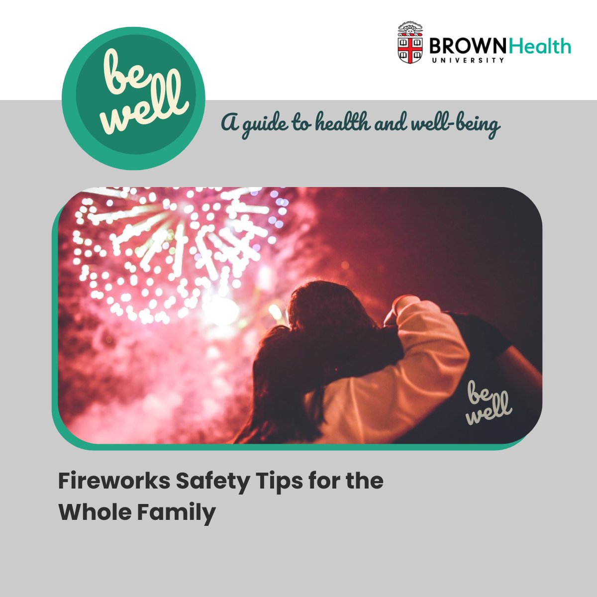 BrownUnivHealth's tweet image. According to the U.S. Consumer Product Safety Commission, an average of 206 people in the U.S. went to the emergency room each day in the month surrounding Independence Day in 2023. Follow these simple safety tips while enjoying fireworks this weekend! brownhealth.org/be-well/firewo…