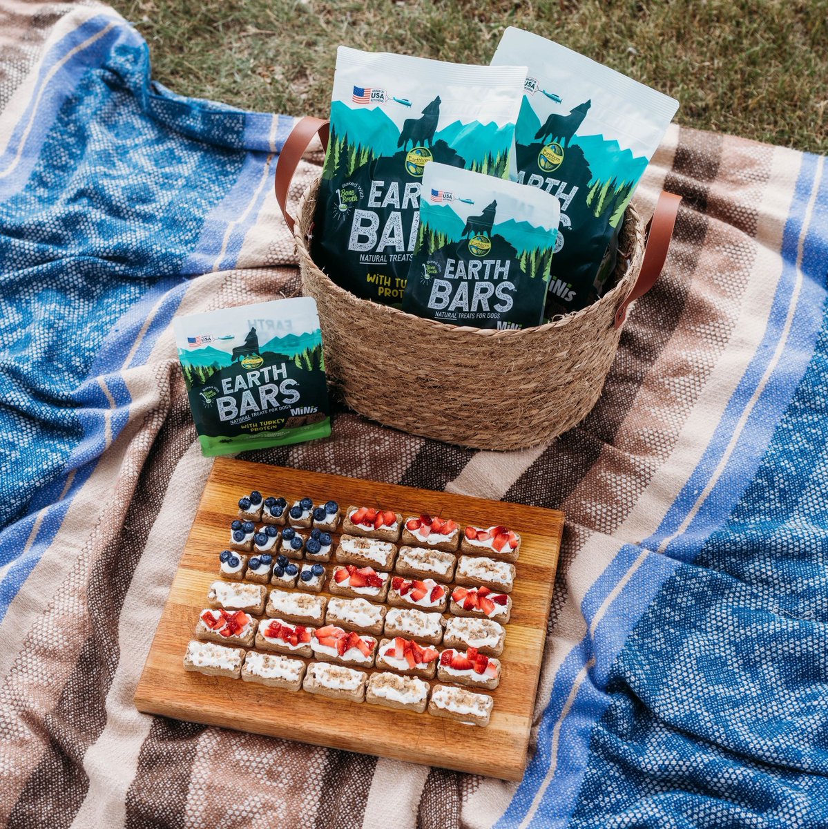 EarthbornPets's tweet photo. Who’s bringing the barkcuterie board to the Fourth of July paw-ty? 🎇 https://t.co/qhNJehHeWT
