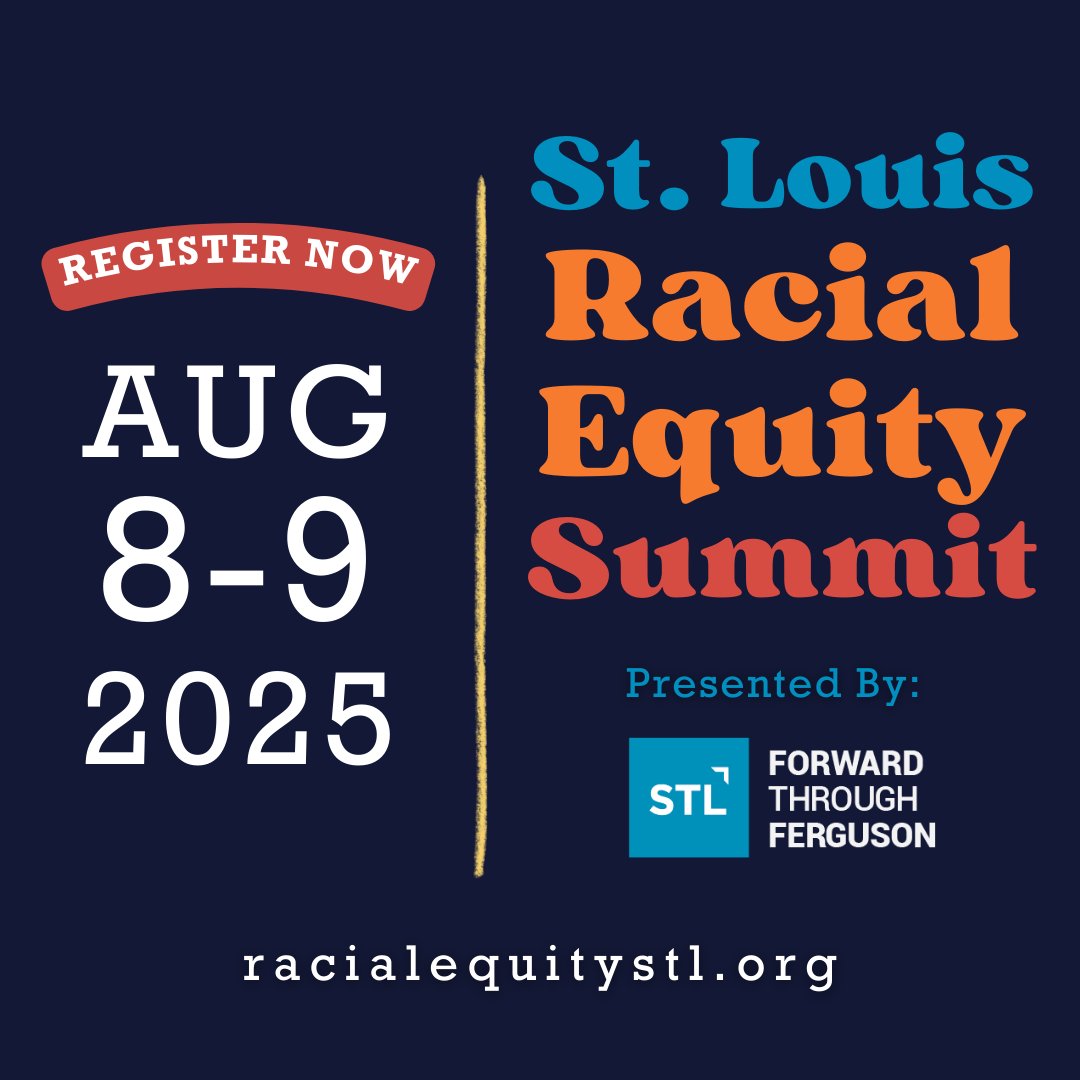 We're attending, you should too! Join us on August 8-9, 2025 for the St. Louis Racial Equity Summit hosted in-person and online by <a href="/StlChange/">Forward Through Ferguson</a>. Register now: ow.ly/8N6R50Wgiih 

#STLRES25 #RacialEquitySummit #Unflinching #stlouis #stl #equity