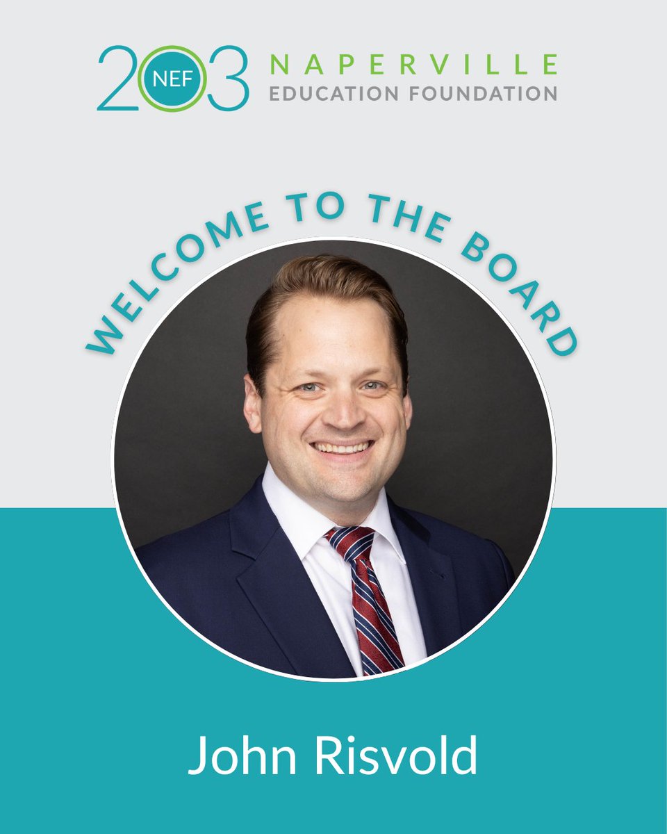 NEF (@nef203) on Twitter photo ✨ NEF is proud to welcome John Risvold to the Board of Trustees! John is a parent to 3 <a href="/Naperville203/">Naperville 203</a> students and is involved in the community as one of seven elected Naperville Park District Commissioners.
🔗 Learn more about our Board: nef203.org/who-we-are/sta…
#Elevate203 ✨ NEF is proud to welcome John Risvold to the Board of Trustees! John is a parent to 3 <a href="/Naperville203/">Naperville 203</a> students and is involved in the community as one of seven elected Naperville Park District Commissioners.
🔗 Learn more about our Board: nef203.org/who-we-are/sta…
#Elevate203