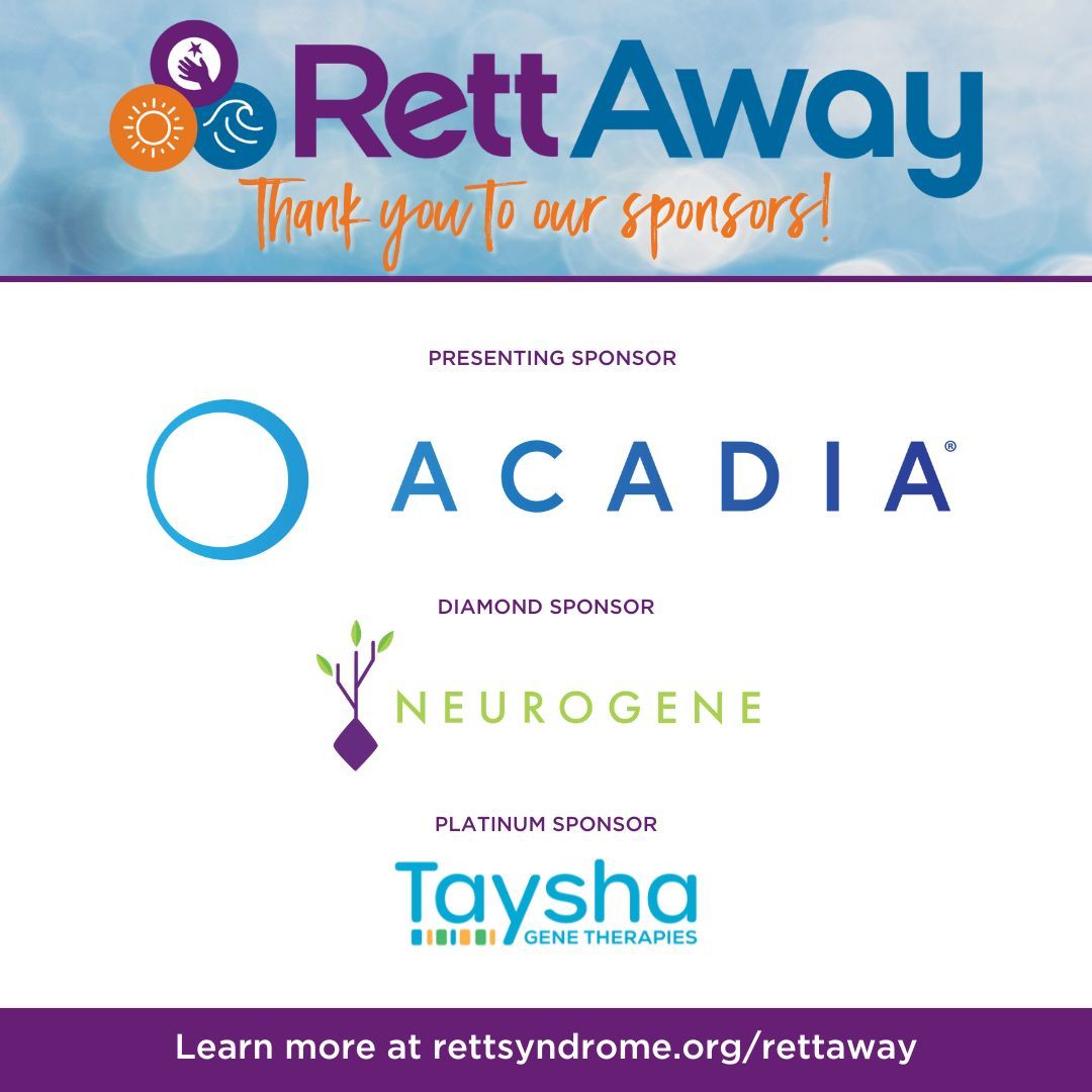 International Rett Syndrome Foundation (@rettsyndrome) on Twitter photo We're so excited for next week's RettAway! A final shoutout to the sponsors who help to make this event possible: <a href="/AcadiaPharma/">Acadia Pharmaceuticals</a>, <a href="/NeurogeneInc/">Neurogene Inc.</a>, and <a href="/TayshaGTx/">Taysha Gene Therapies</a>.
Wishing safe travels to the 70+ families heading to San Diego in the coming days! More rettsyndrome.org/rettaway We're so excited for next week's RettAway! A final shoutout to the sponsors who help to make this event possible: <a href="/AcadiaPharma/">Acadia Pharmaceuticals</a>, <a href="/NeurogeneInc/">Neurogene Inc.</a>, and <a href="/TayshaGTx/">Taysha Gene Therapies</a>.
Wishing safe travels to the 70+ families heading to San Diego in the coming days! More rettsyndrome.org/rettaway