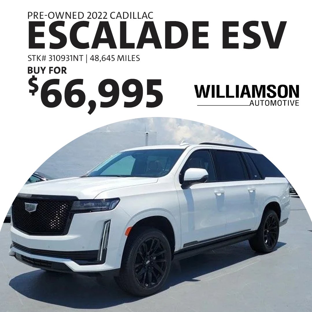 Affordable luxury with a used car like this Escalade ESV—come see for yourself!

#WilliamsonIsMiami #carsforsale