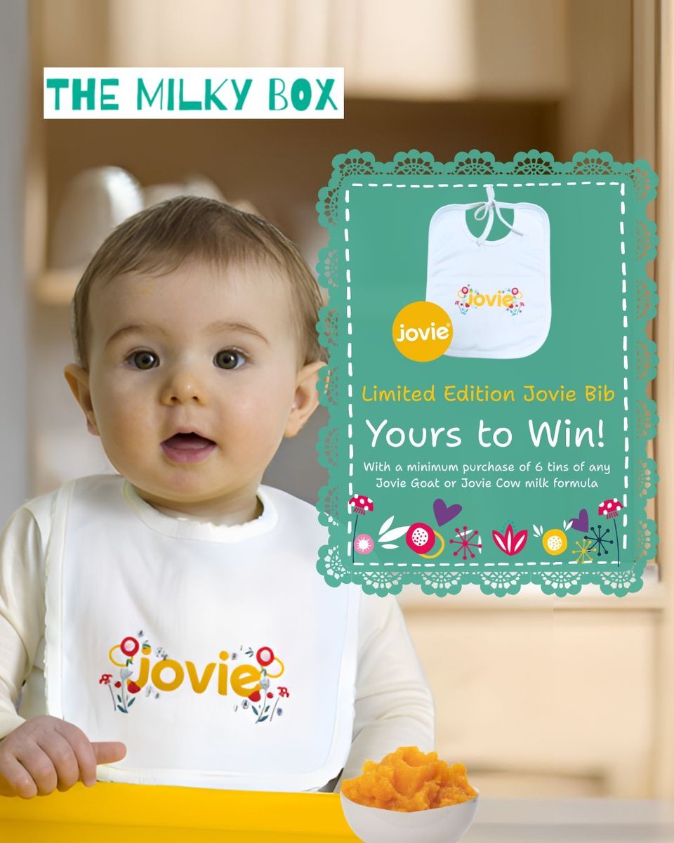 TheMilkyBox's tweet photo. We’re adding a little more joy to your Independence Day celebration!  With any purchase of 6 tins of Jovie Goat or Cow formula, you’ll also receive a limited edition Jovie Baby Bib—absolutely FREE!

https://t.co/3f8U6rMWMt https://t.co/uJqPzU6Pdh