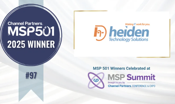 HeidenTech's tweet photo. Big news! Heiden ranked #97 on the MSP 501 list! As we relaunch our brand &amp; reflect on 31 years we’re honored to be recognized.
Thanks to our team &amp; clients — here’s to what’s next!
🔗 https://t.co/HZvy1N42da
#MSP501 #HeidenTech https://t.co/V0mrzuisAX