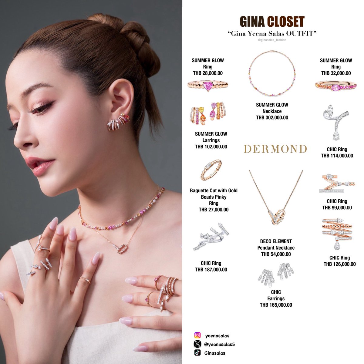 yeena_fashion's tweet photo. “Gina Yeena Salas Outfit”
Model : GINA Yeena Salas @yeenasalas5
Outfit : DermondJewelry 💎
#GINAxDERMONDJEWELRY
#DermondJewelry #ChicCollection
#SummerGlowCollection #DecoElementCollection
#yeenasalas #จีน่าซาลาส
#ginayeenasalasoutfit https://t.co/lEpnupsJPp