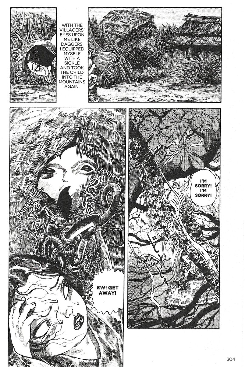 Hi, I have a long article up today about Kazuichi Hanawa, artist of grotesque, folkloric, metaphysical comics, who’s just had two books published in English: Red Night from Breakdown Press (which the article is mostly about) and Light of the Moon from The Mansion Press. ENJOY.