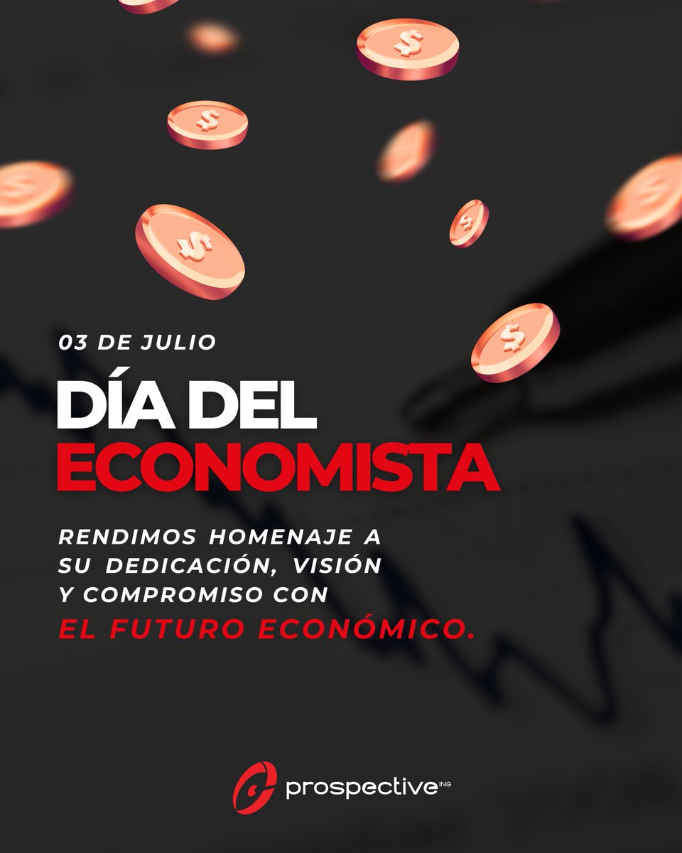 ProspectiveING's tweet image. 📊✨ Hoy celebramos a quienes entienden que detrás de cada dato hay decisiones que transforman el mundo.

 Feliz Día del Economista a quienes analizan, proyectan y construyen el futuro con lógica y visión estratégica.