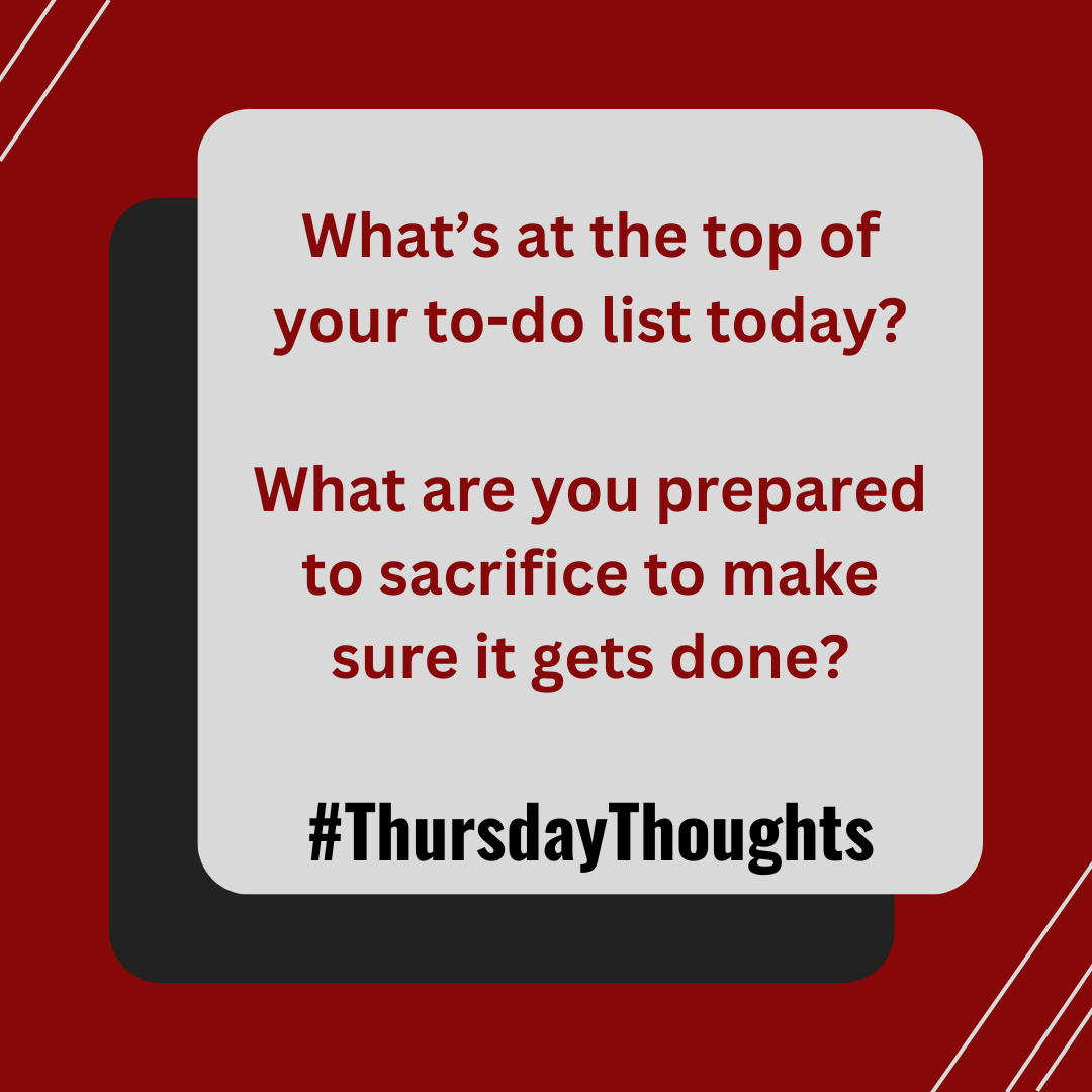 We all have things we need to do. Lots of them get pushed aside by other, more pressing, shinier, easier tasks. 

Self-discipline is the key to unlocking your productivity, and the first step is becoming aware of it.

#ThursdayThoughts