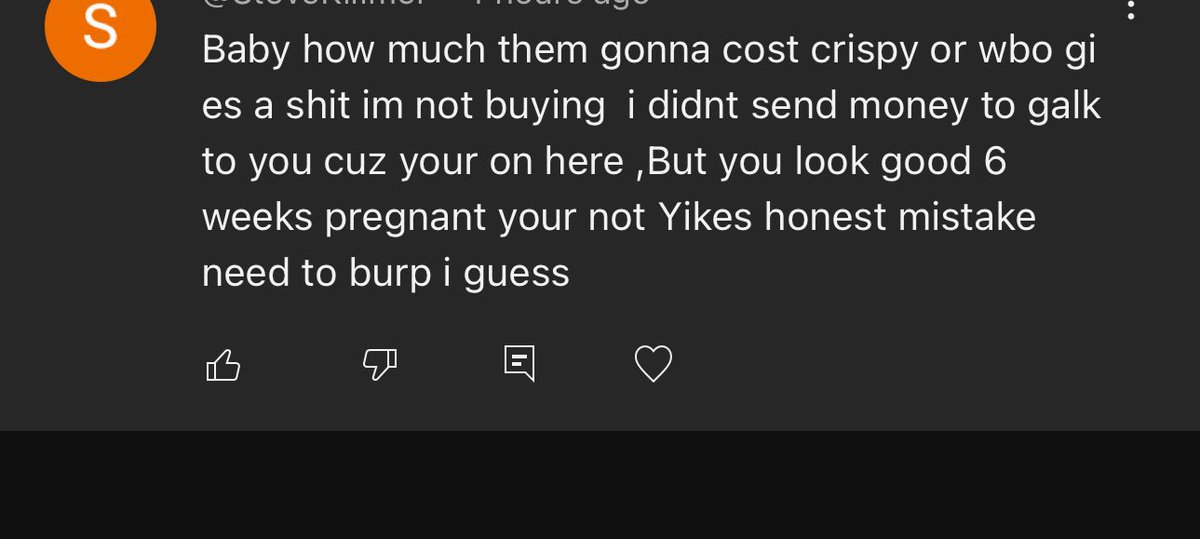 wild comments in my YT section 🤔