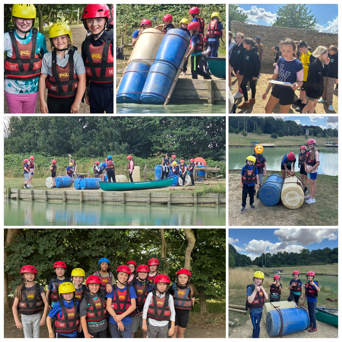 Year 6 PGL. Raft building was great fun! 💧 #resilience