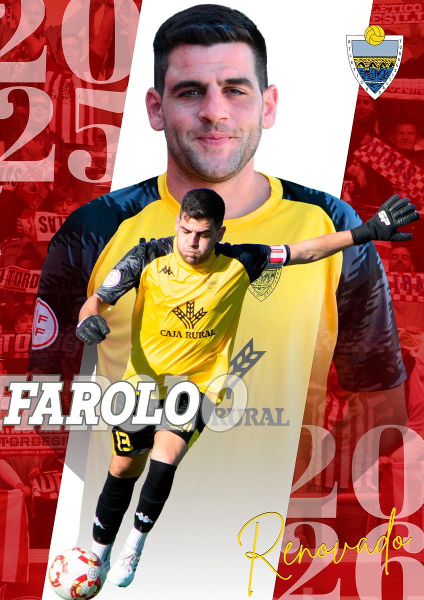 ℹ️ Roberto Lobato "Farolo" renueva su compromiso con el Torde para la temporada 25/26

El de Villabrágima, Zamora la pasada temporada en el Grupo VIII de 3ªRFEF, seguirá defendiendo la portería del Torde al menos una temporada más. Corazón rojiblanco ♥️ 🤍♥️

#VamosTorde💪