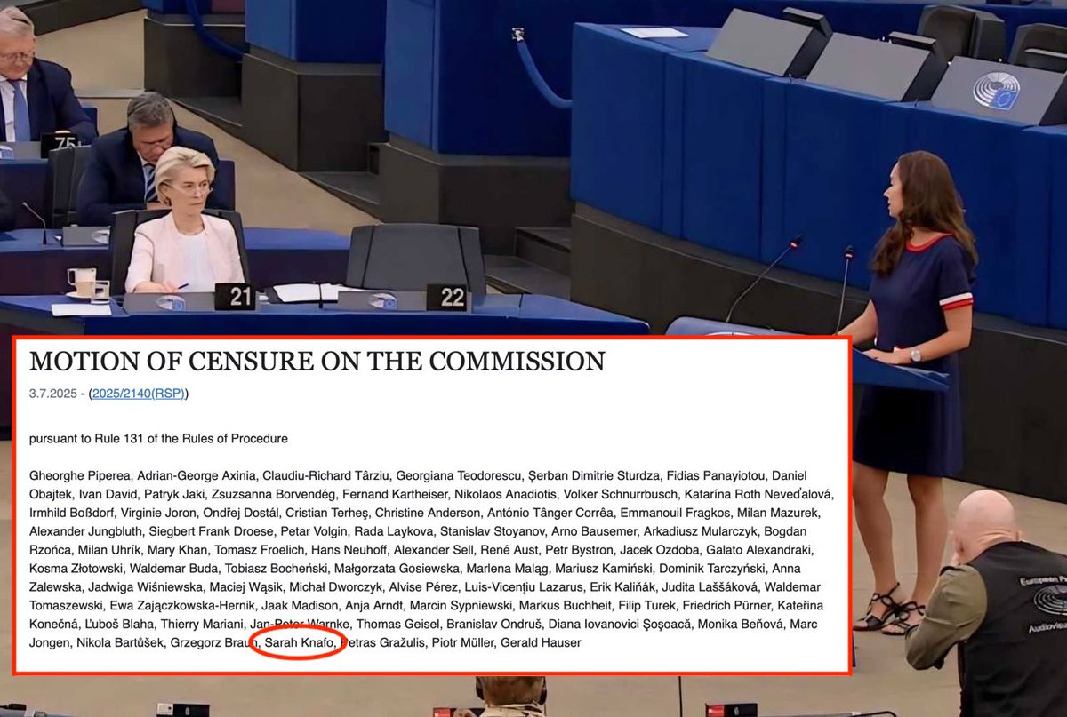 J’ai signé la motion de censure contre #UrsulavonderLeyen.

J'invite tous les députés européens à la voter : il est temps de tourner la page de ce pouvoir technocratique hors-sol !