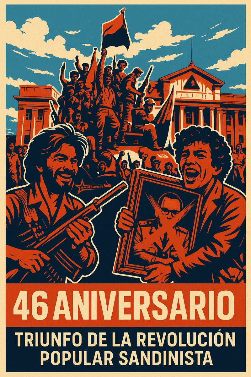 Francisco Rosales 🇳🇮 (@fcorosales78) on Twitter photo A pocos días de celebrar el 46 Aniversario del triunfo de la Revolución Popular Sandinista, un hito que marca casi medio siglo de lucha y resistencia contra la opresión y por la autodeterminación del pueblo nicaragüense.
#4619SiempreMasAlla
<a href="/corpav_m/">Carnitas Sandinista ❤🖤❤🇳🇮</a> <a href="/Atego16/">@🅰🆃🅴🅶🅾 🇳🇮</a> <a href="/jcsankings/">Juan Carlos Sánchez</a> A pocos días de celebrar el 46 Aniversario del triunfo de la Revolución Popular Sandinista, un hito que marca casi medio siglo de lucha y resistencia contra la opresión y por la autodeterminación del pueblo nicaragüense.
#4619SiempreMasAlla
<a href="/corpav_m/">Carnitas Sandinista ❤🖤❤🇳🇮</a> <a href="/Atego16/">@🅰🆃🅴🅶🅾 🇳🇮</a> <a href="/jcsankings/">Juan Carlos Sánchez</a>
