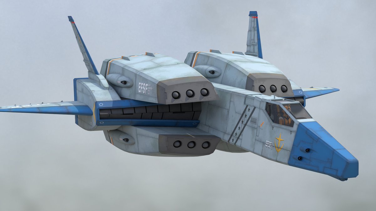 Mokmaheim's tweet photo. Saberfish  Render test #gundam #EFSF https://t.co/7wWLzTaaOm