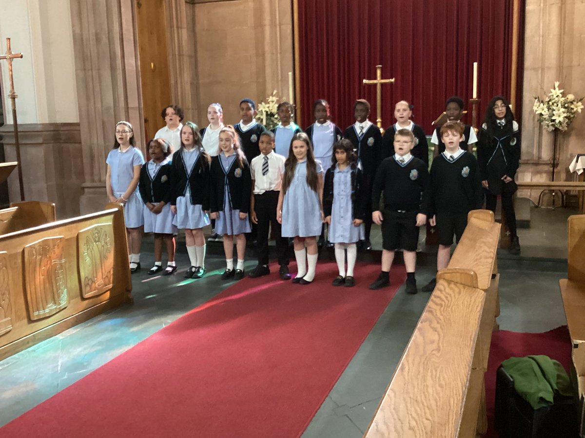 Here is a snap of our lovely Year 6 choir at St Mary’s Church during today’s filming of The Walton project.