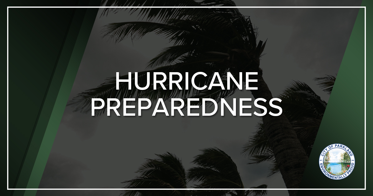 Erin, Fernand, Gabrielle, Humberto ... nice names. But don't let that fool you. Hurricane season is here, and if you must meet any of these characters, you want to have peace of mind that you were prepared. Get your house together and stay ready. cityofparkland.org/Hurricane