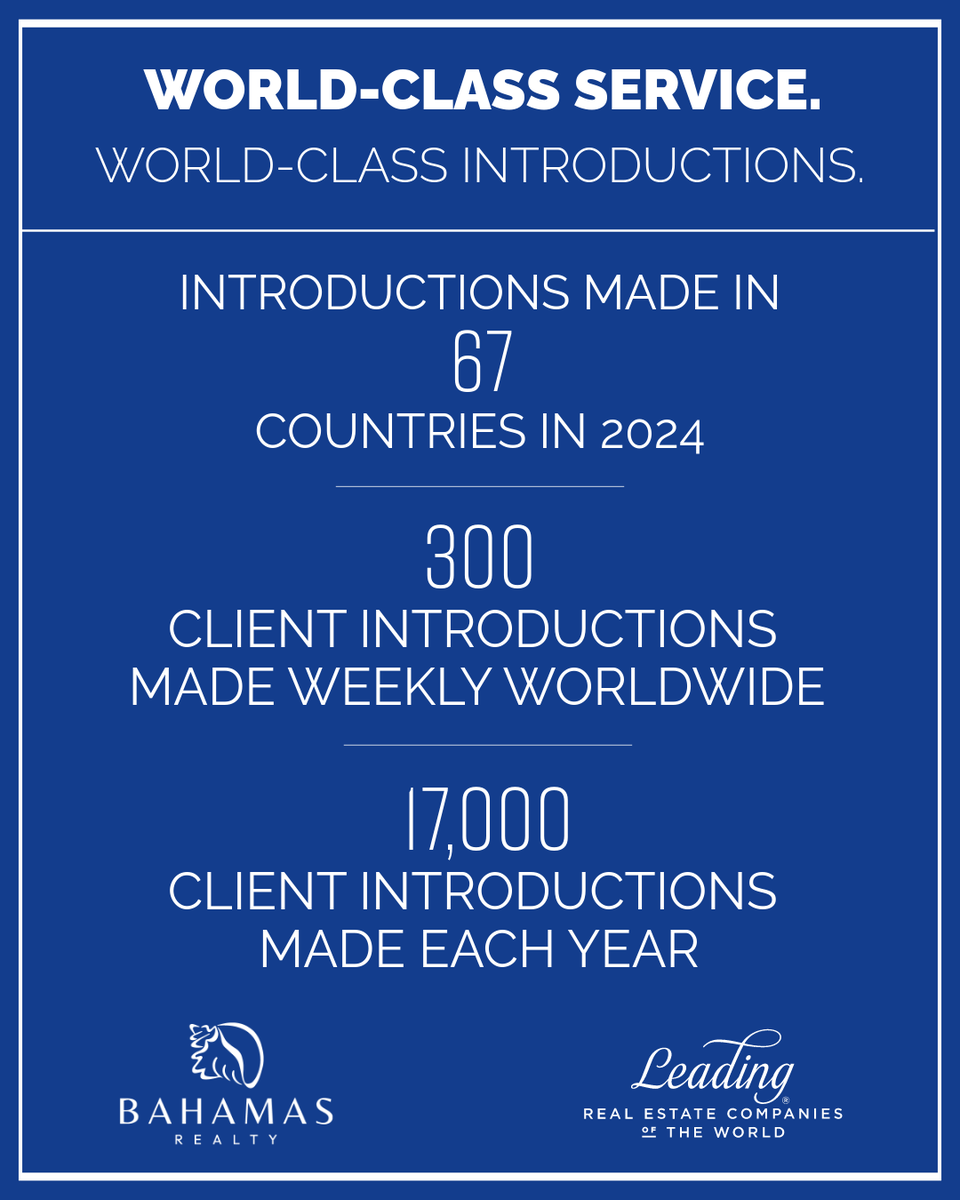 Bahamas Realty is proud to be The Bahamas’ exclusive member of <a href="/LeadingRE/">LeadingRE</a> : a global network of 550+ top firms in 70+ countries, with 135,000 professionals and $372 billion in annual sales. 🌍

Learn more about our global affiliations: l8r.it/2vED