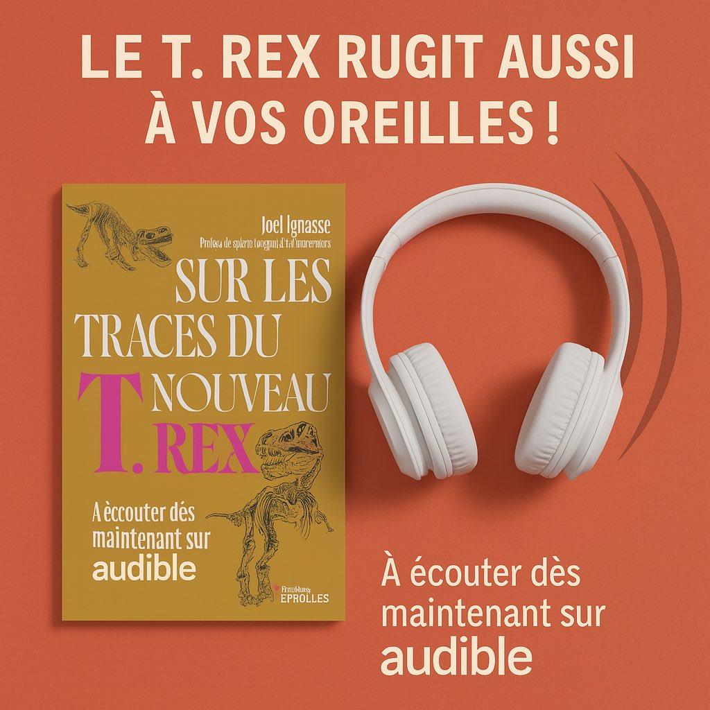 🦖 Le T. rex vous parle enfin en version audio !
Mon livre Sur les traces du nouveau T. rex est désormais disponible à l’écoute sur Audible. Embarquez pour un voyage sonore au cœur de la science.
🎧 Écoutez-le dès maintenant 👉 urlr.me/PmGe8E
#Trex #LivreAudio #Audible