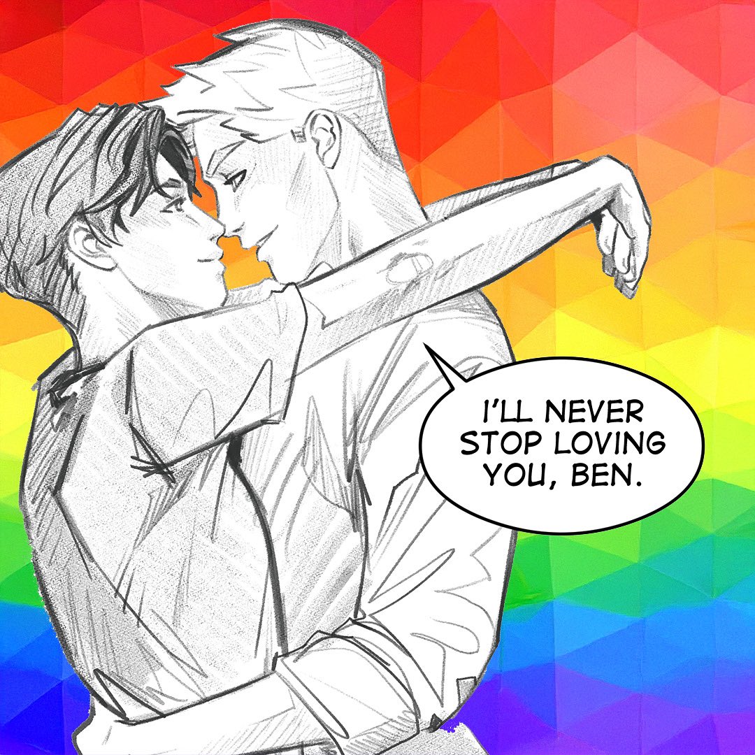 Ben and Jace. 🧡💛 What a love story! 😭 #gayart #lgbt #gaylove
