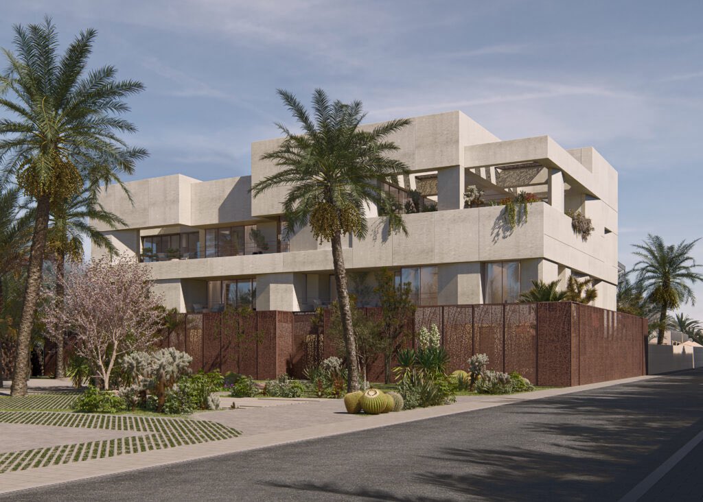 Openwork House is a villa articulated around a vertical fissure that floods the house with light and a surrounding garden filtered by a fence with plant motifs. Space flows through these porous but protective boundaries.

agi-architects.com/blog/en/openwo…