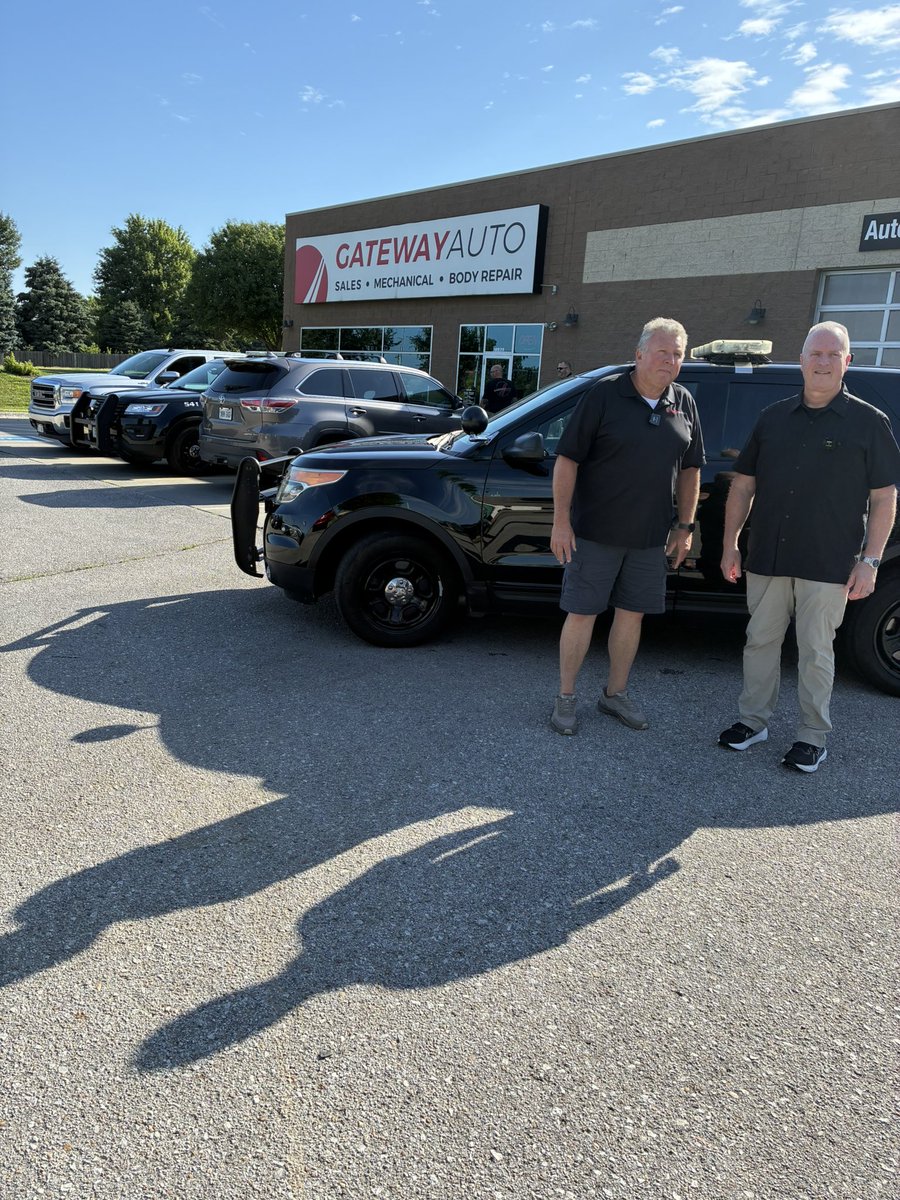 Thanks to Gateway Auto in <a href="/CityofLaVista/">@cityoflavista</a> for cleaning up and prepping our <a href="/lavistapolice/">La Vista Police</a>  Recruitment Cruiser. Stay tuned for the final product!