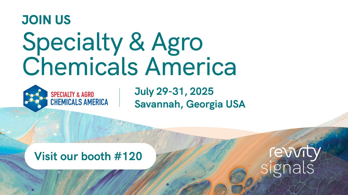 We’re heading to Savannah for the Specialty &amp; AgroChemicals show later this month! 

If you’re attending, swing by Booth 120 to connect with our team and see how #RevvitySignals can help you accelerate and simplify workflows in specialty chemicals: ms.spr.ly/6012S27Nr