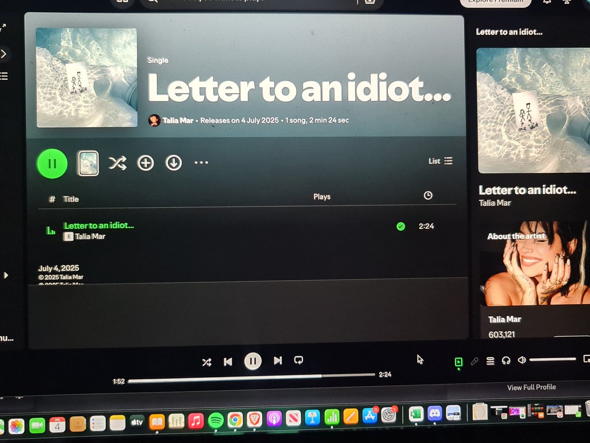 fatimaelsaleh's tweet photo. MRS TALIA MAR!!!!! OH HOW YOU HAVE COOKED HERE😆😆😆😆😆

I can't wait for the music video🤭🤭🤭

#lettertoanidiot #taliamar @TaliaMar https://t.co/8XC98ZM8rS