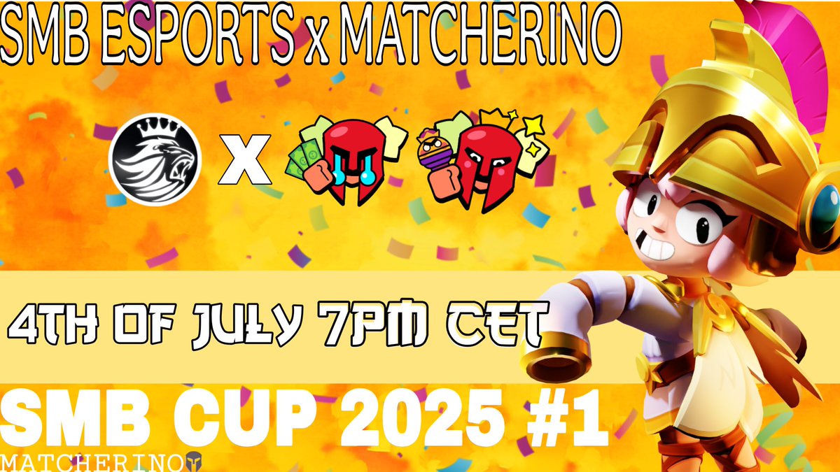 SMB SUMMER MATCHERINO #1 

Tomorrow is the first official SMB Matcherino, all information: dc.gg/smbesport

#matcherino #SMBWIN #SMB #BrawlStars #esport